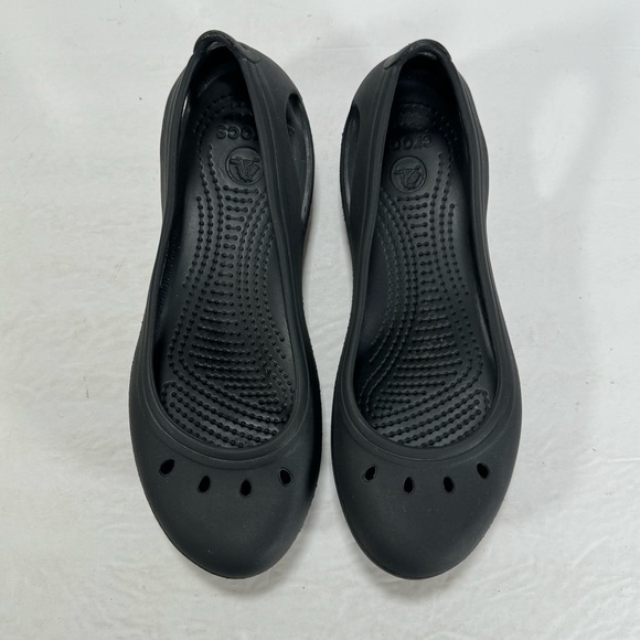 Crocs Kadee Black Slip-On Ballet Flats Women's Size 6 - Picture 2 of 10